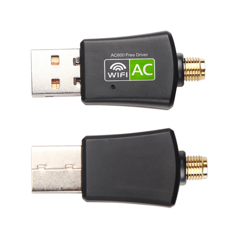 600Mbps 듀얼 밴드 2.4G&5G USB 무선 네트워크 어댑터 드라이버 무료 플러그 앤 플레이 데스크탑 노트북 PC 홈용 미니 WiFi 수신기