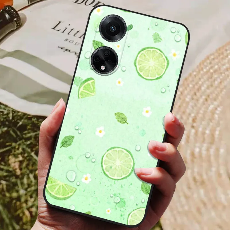 Stylish Black Silicone Painted Soft Phone Case - Premium TPU Protective Cover