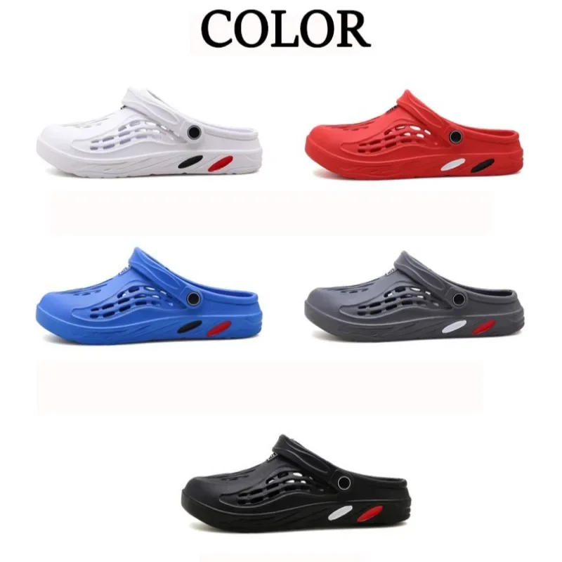 Summer Men Sandals Light EVA Men's Casual Shoes Hole Shoes Clogs Lovers Home Garden Outdoor Male Beach Flat Slippers Big Size 49