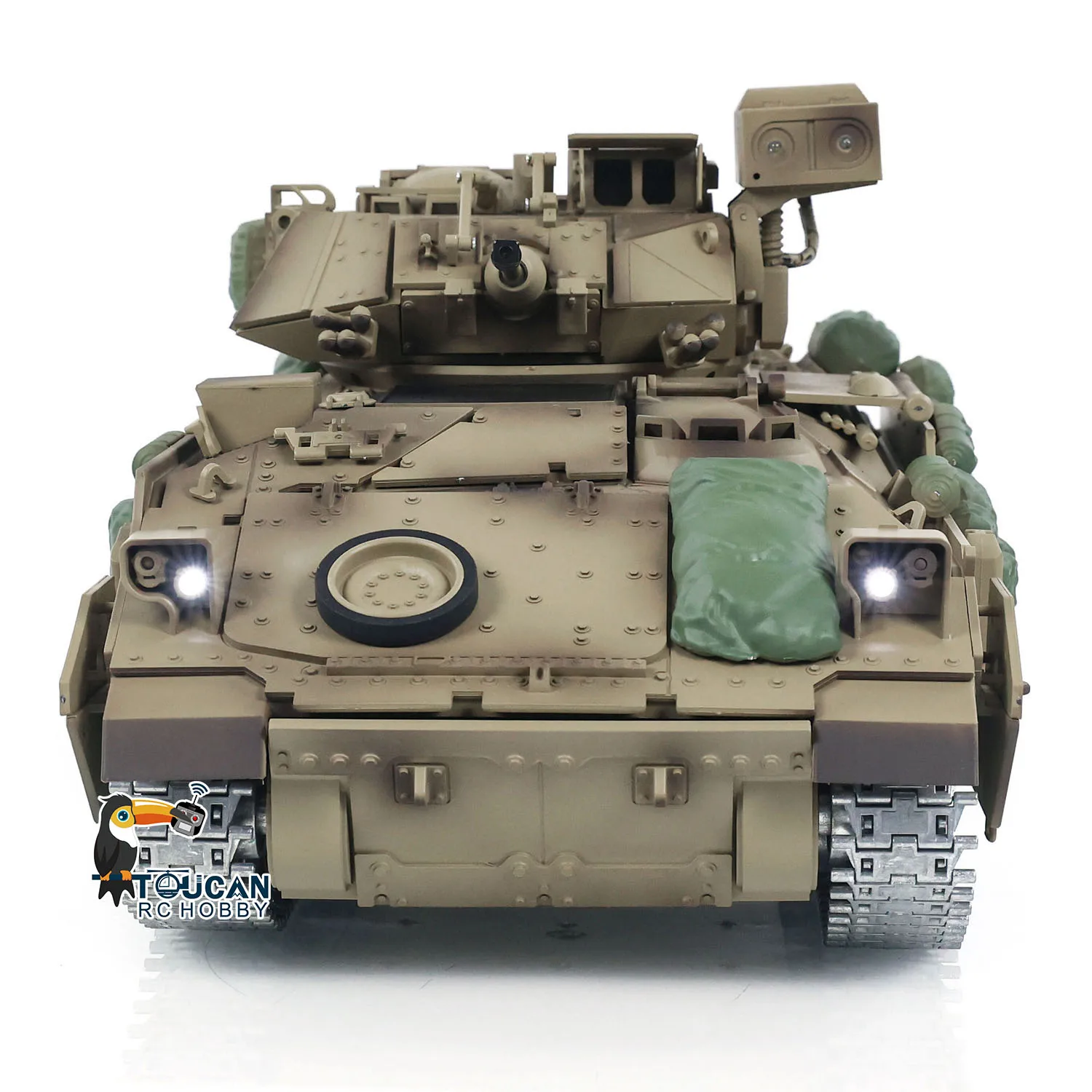 In Stock TD 1/16 Military RC Tank M2A2 Bradley Metal Tracks Road Wheel Infrared Barrel Recoil Radio Control RTR Combat Tank Gift 4