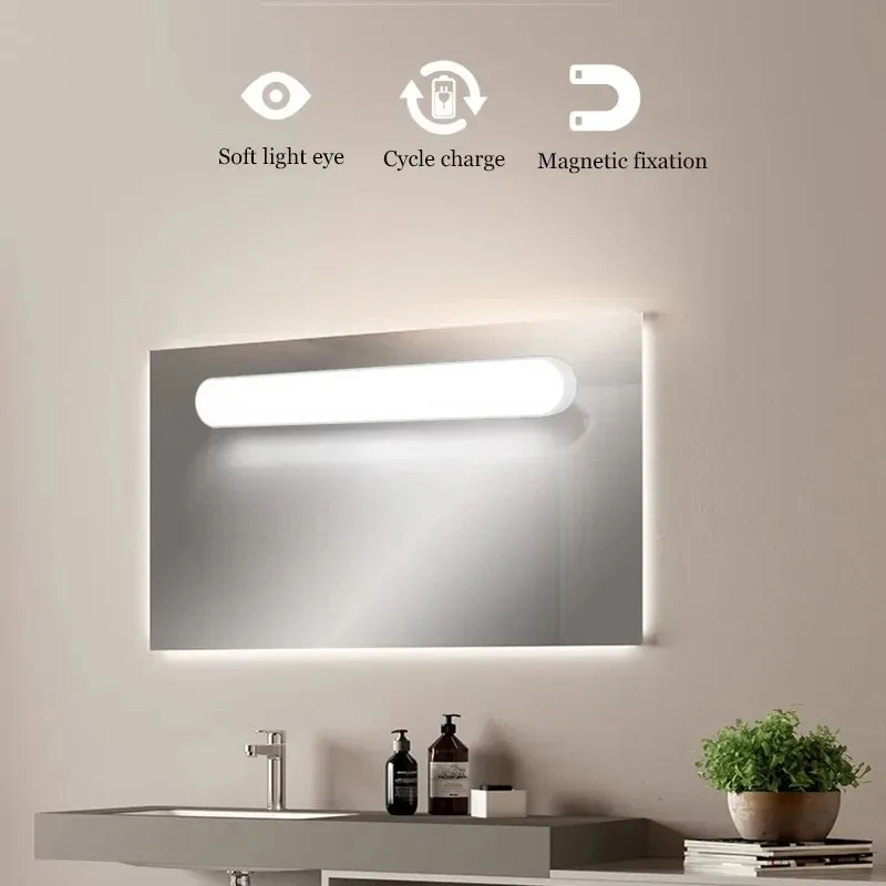 Makeup Lamp Mirror Lights Makeup Mirror Lights Vanity Light LED Makeup Lamp Light USB Eye Protection Rechargeable Portable Hanging Magnetic Lamp Touch Switch