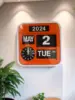 Fartech wall flip clock 32cm Large Auto Calendar Flip Clock Vintage Extra Large Luxury Wall Clock Retro Flip Clocks Wall Watches 3