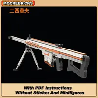 Game High Tech Military Gun Model M82A1 Bullets Shootable Rifle MOC Building Blocks Model Bricks Toys For Adult Kids Xmas Gifts 2