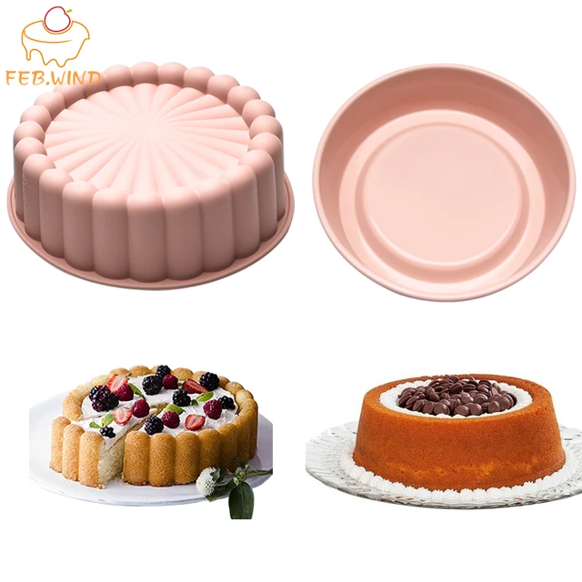 DIY Cake Pan Round Silicone Cakes Pan Sponge Flan Mold Strawberry Shortcake  Baking Pan Silicone Molds Cake Tools