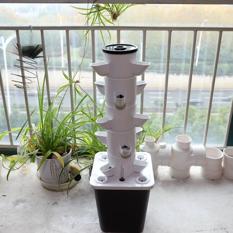 

Home Garden Farm Greenhouse DIY Vertical Tower Planter Balcony Multi-Layer Column Hydroponic Growing System Detachable Pots