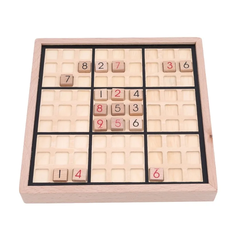 Children Sudoku Chess Beech International Checkers Folding Game Table Toy Gift Learning Education Puzzle Toy