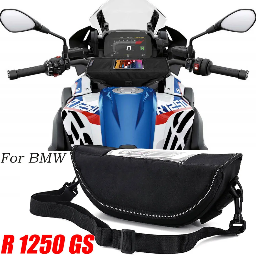 For BMW R1250GS R1250 GS gs Motorcycle accessory Waterproof And Dustproof Handlebar Storage Bag navigation bag motorcycle shield handguard sticker handlebar reflective waterproof decal for bmw f800gs f800 gs