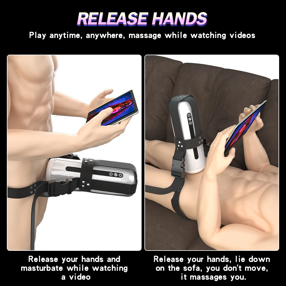 Electric Wearable Telescopic Masturbator Cup For Men Vibration_voghion.com