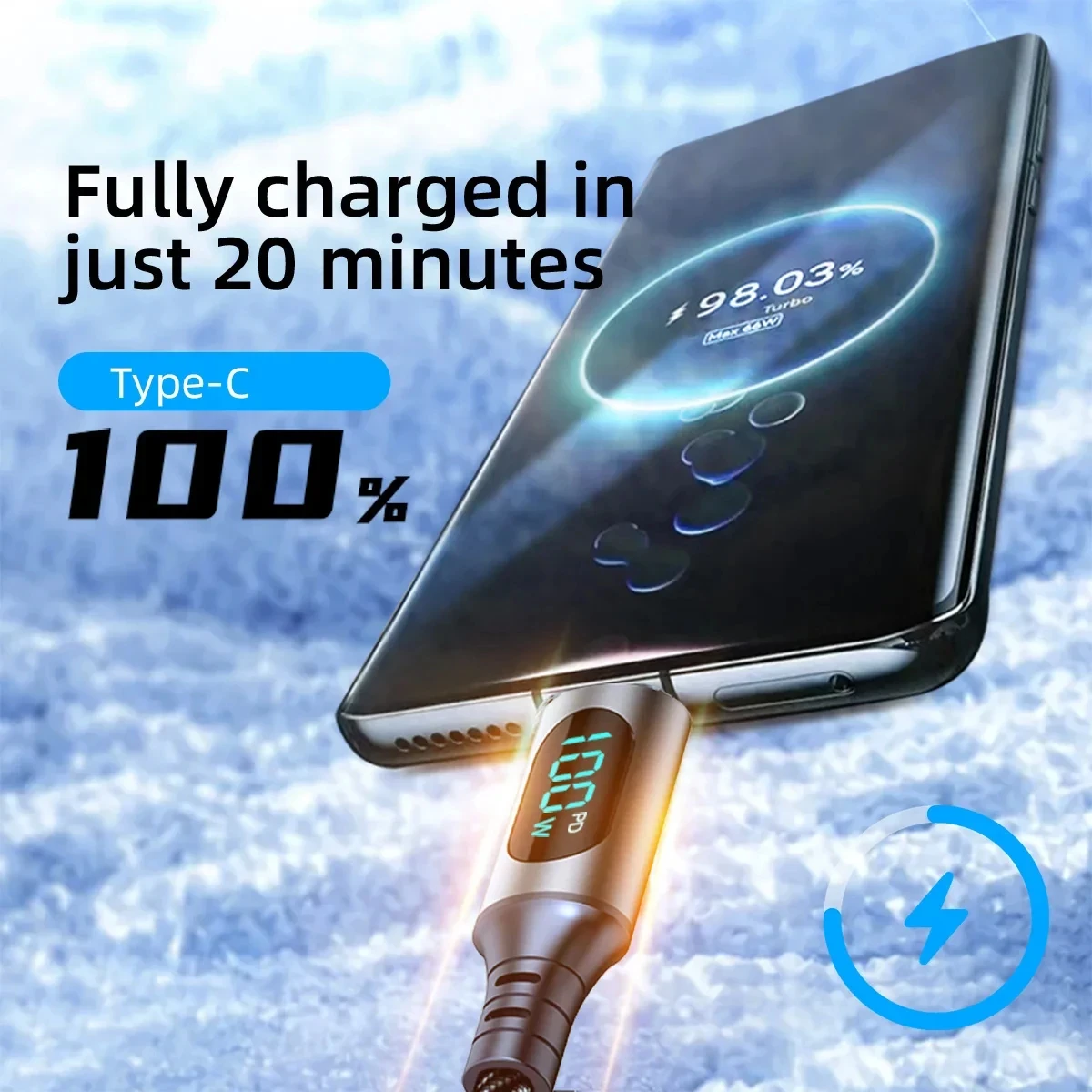 รูปสินค้า สายชาร์จ USB-C ถึง USB-A ชาร์จเร็ว 120W