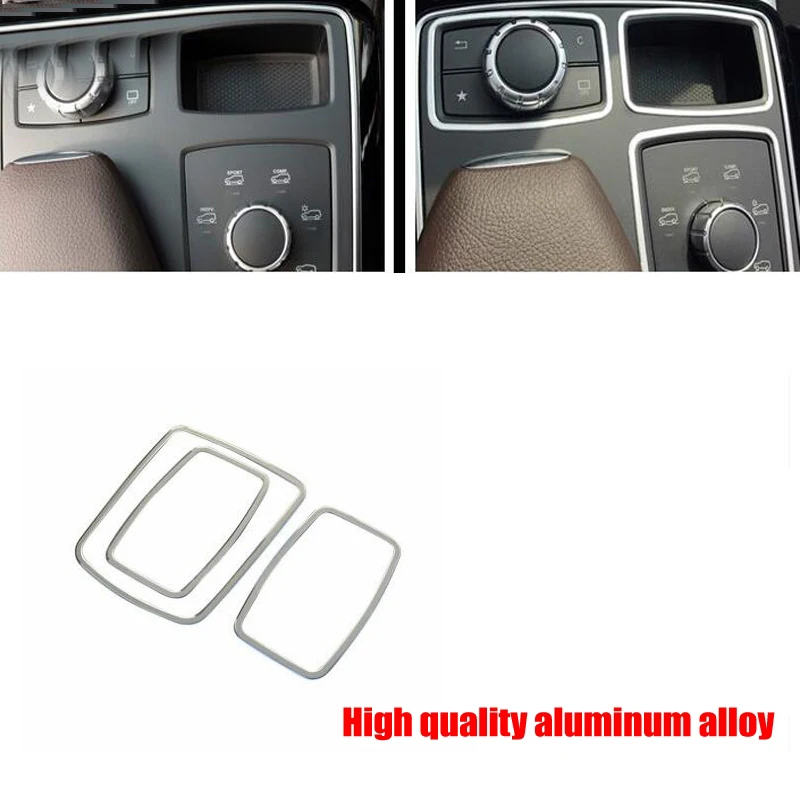

3PCS Water Cup Cover&multi-media Button Cover Trim car Accessories fit for Mercedes-Benz GLE W166 2015-2017 GLE Coupe C292