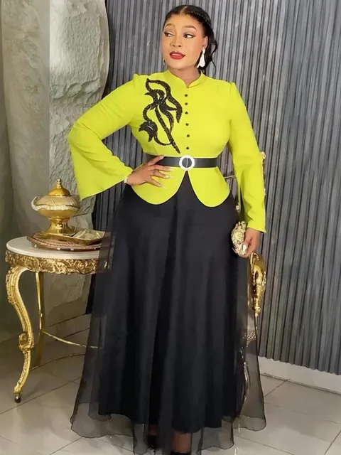 Eleganti abiti africani per le donne 2025 Nuovo abbigliamento africano Plus Size Turchia Festa di nozze Abito lungo Dashiki Ankara Outfit Robe 3