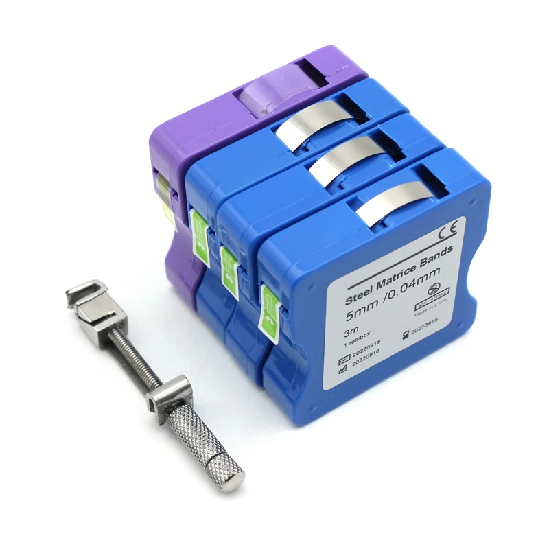 1 Rotolo Dental Matrix Bands Acciaio Inossidabile/Resina Film Restauro Striscia Fotopolimerizzabile Roll Matrix Strips Materiale Dentista Acciaio