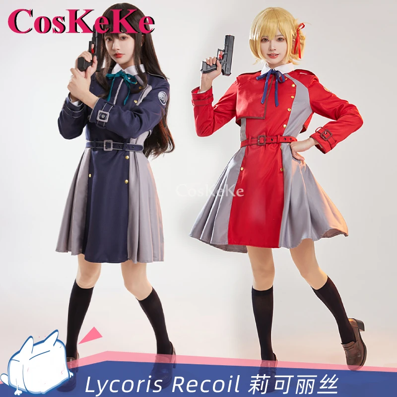 

CosKeKe Inoue Takina/Nishikigi Chisato Cosplay Anime Lycoris Recoil Costume Sweet Uniform Halloween Party Role Play Clothing New