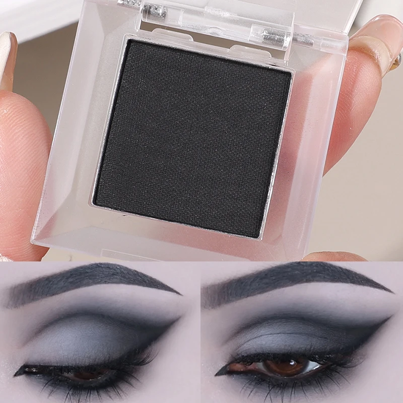 

Monochrome Matte Black Eyeshadow Palette Facial Brightening High Gloss Eye Shadow Waterproof Lasting Not Easy To Fading Cosmetic