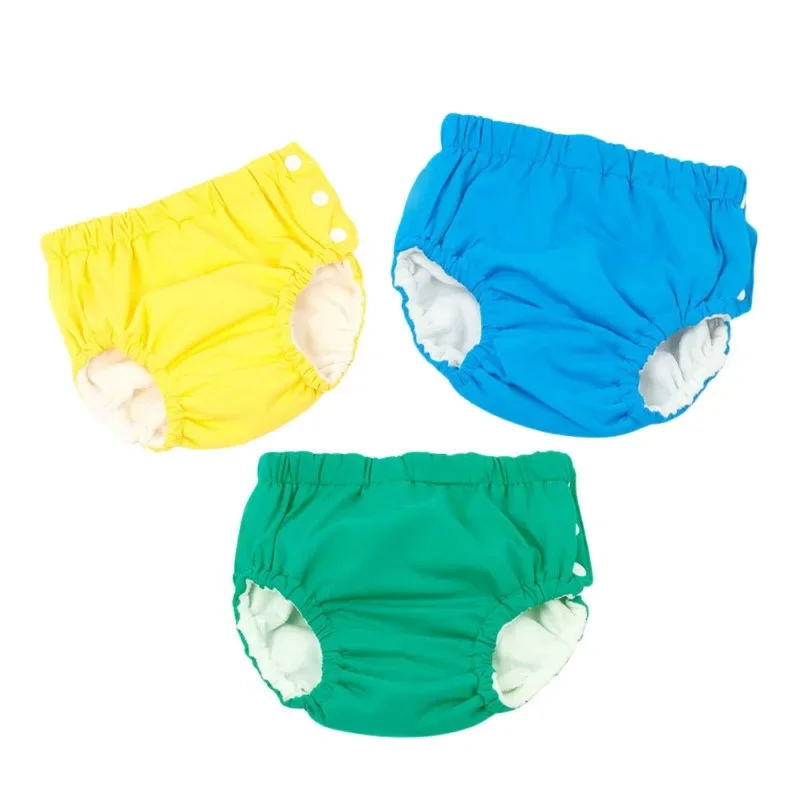 

3PC Baby Swim Nappy Waterproof Swimwear Baby Reusable Cloth Diaper Infant Swimming Pool Pants Cute Sold Swimsuit Swim Diaper