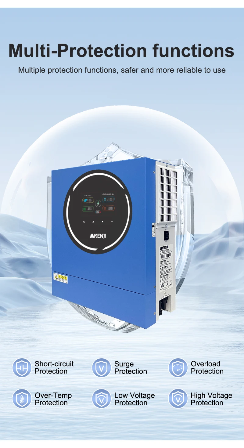 New 4200W 24V Hybrid Solar Inverter MPPT Pure Sine Inverter 230VAC Maximum PV Po