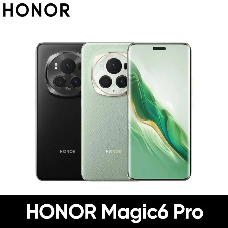 HONOR Magic6 Pro 글로벌 버전, 스냅드래곤 8, 3 세대, 6.8 인치 쿼드 커브 플로팅 스크린, 180MP 잠망경 망원 카메라, 2024 신제품
