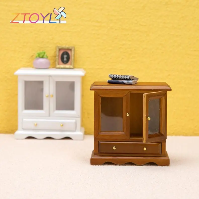 

1/12 Miniature Dollhouse Display Cupboard Doll House Cabinet Showcase Dollhouse Furniture Decoration Accessories