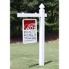 Vinyl PVC Real Estate Sign Post - White - 5' Tall Post (5 Pack – Save $27.00) 3