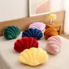 Shell-Shaped Pillow Soft Seashell Bed Sofa Cushion Velvet Stuffed Pillow Cushion Mermaids Fairy Princess's Home Room Decoration 4