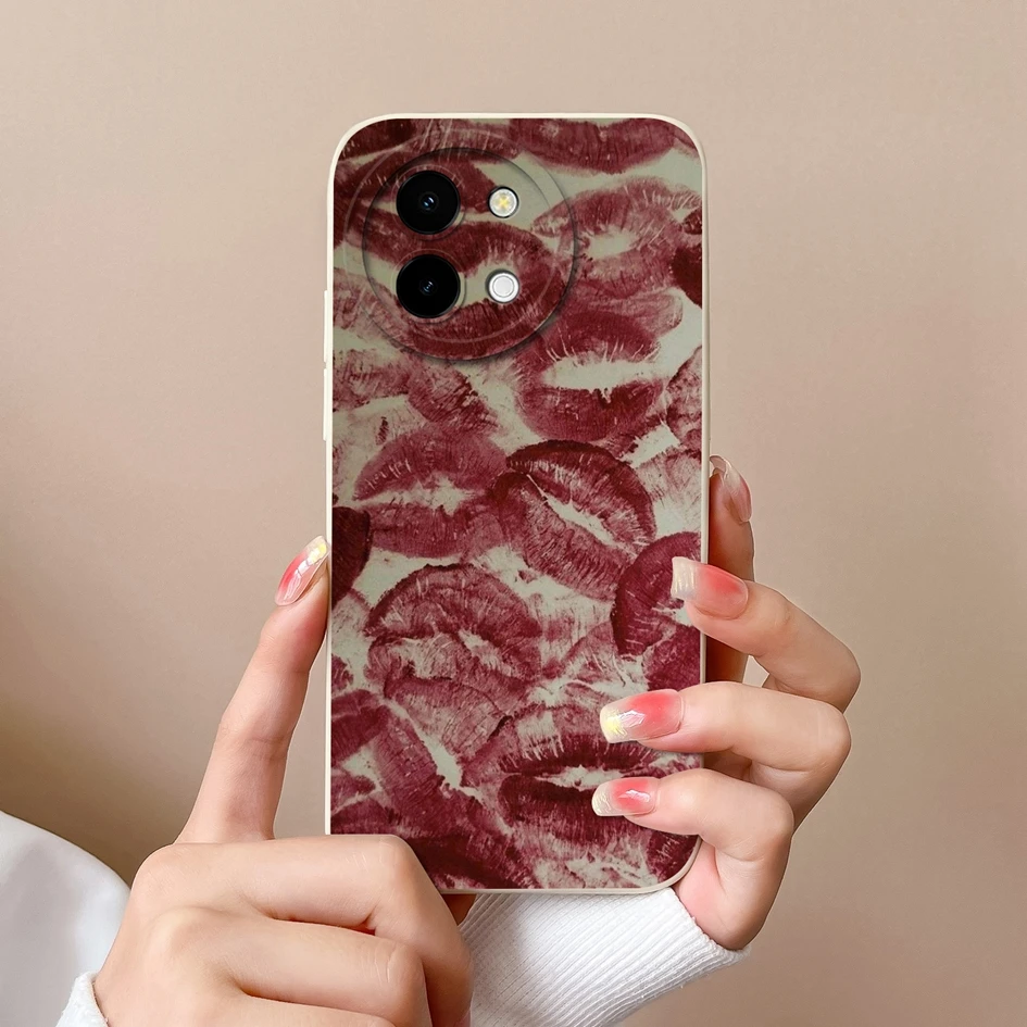 Stylish Painted Anti-Slip Liquid Silicone Phone Case