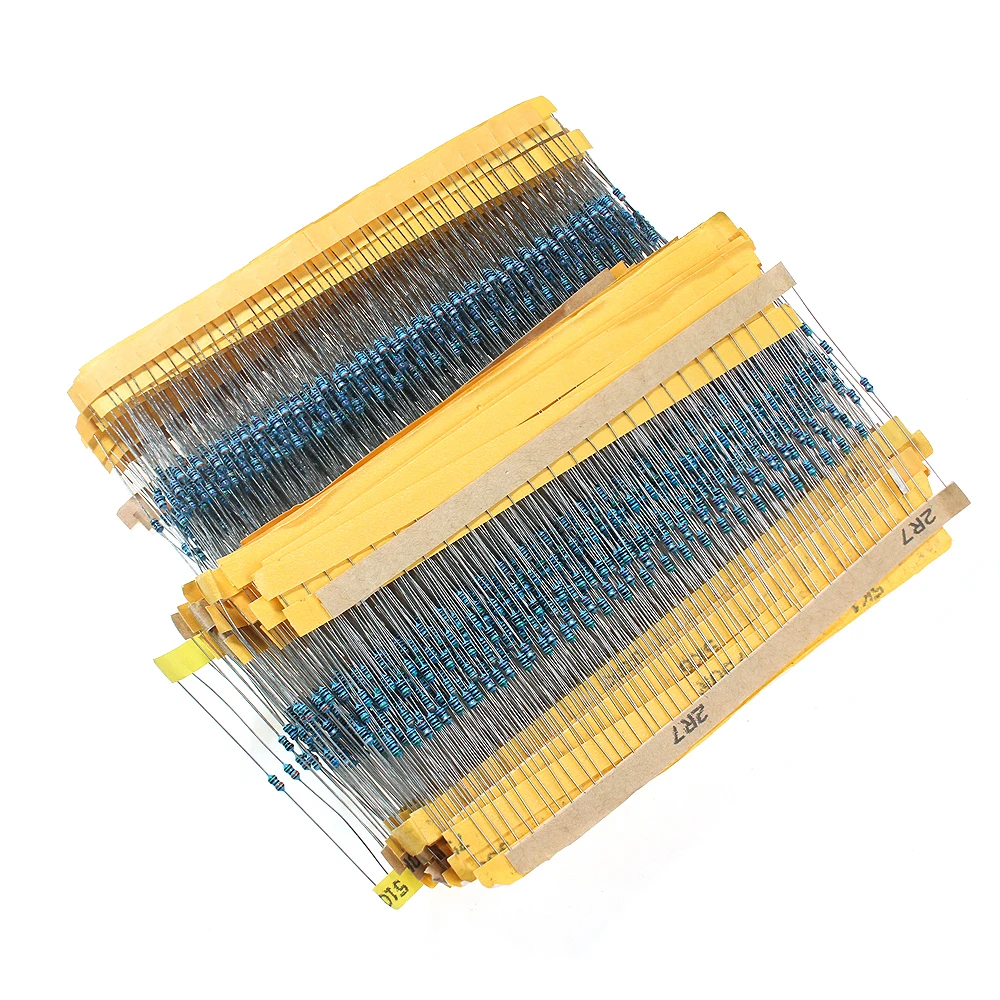 

2425pcs/set 1/6W Resistance 97 Kinds Metal Film Resistor Pack Assorted Kit 1 ohm ~ 1M diy electronic 1% Set of resistor
