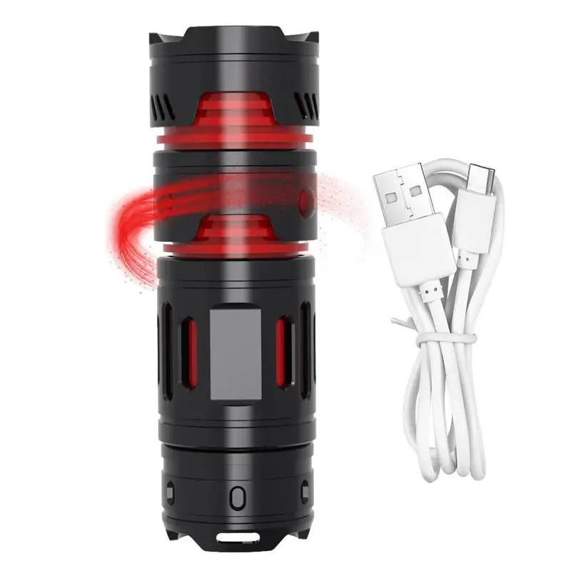 

Портативный внешний фонарик, фонарик, тихий, быстрый перезаряжаемый Спиннер, электрический фонарик с удобным захватом, Восьмиядерный фонарик