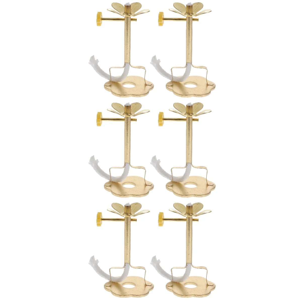 

6 pcs wicks replacement burner oil lamp replacement part adjustable wick holder supplies for home tea light decor ( as shown )