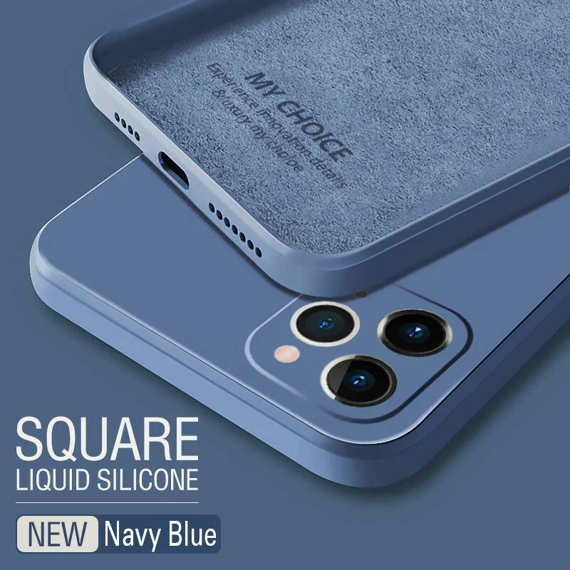 thumbnail image 1 of Square Fashion Silicone Case For Samsung Galaxy S24 S23 S22 S21 Ultra S20 FE S10 S9 Plus A51 A71 Note 20 Ultra Cover, 1 of 5