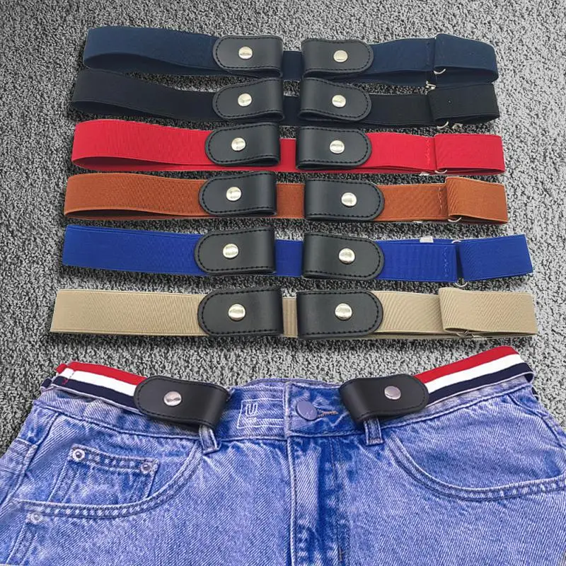 

2023 Hot Belt Men's And Women's Invisible Belt Without Buckle Seamless Lazy Belt Wild Elastic Elastic Jeans Belt cinto feminimo