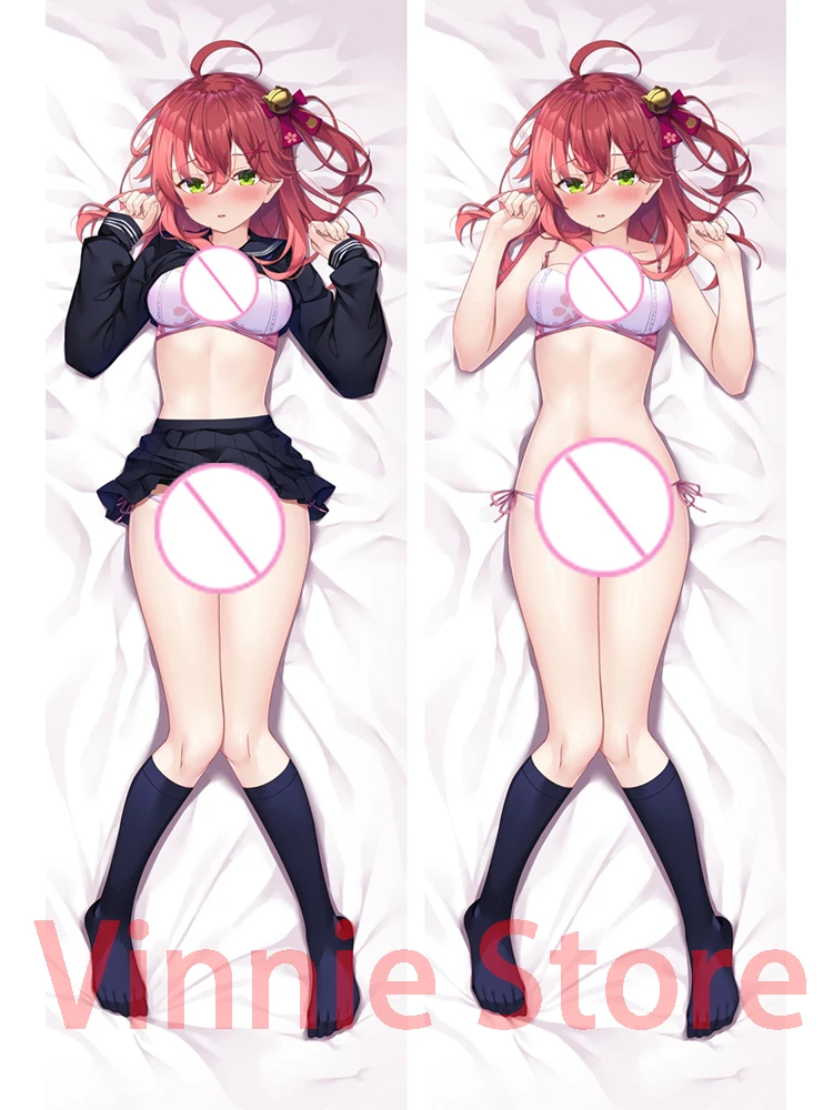 

Dakimakura anime hololive sakura miko Large Breasts Double-sided Print Life-size body pillows cover Christmas Decoration gift