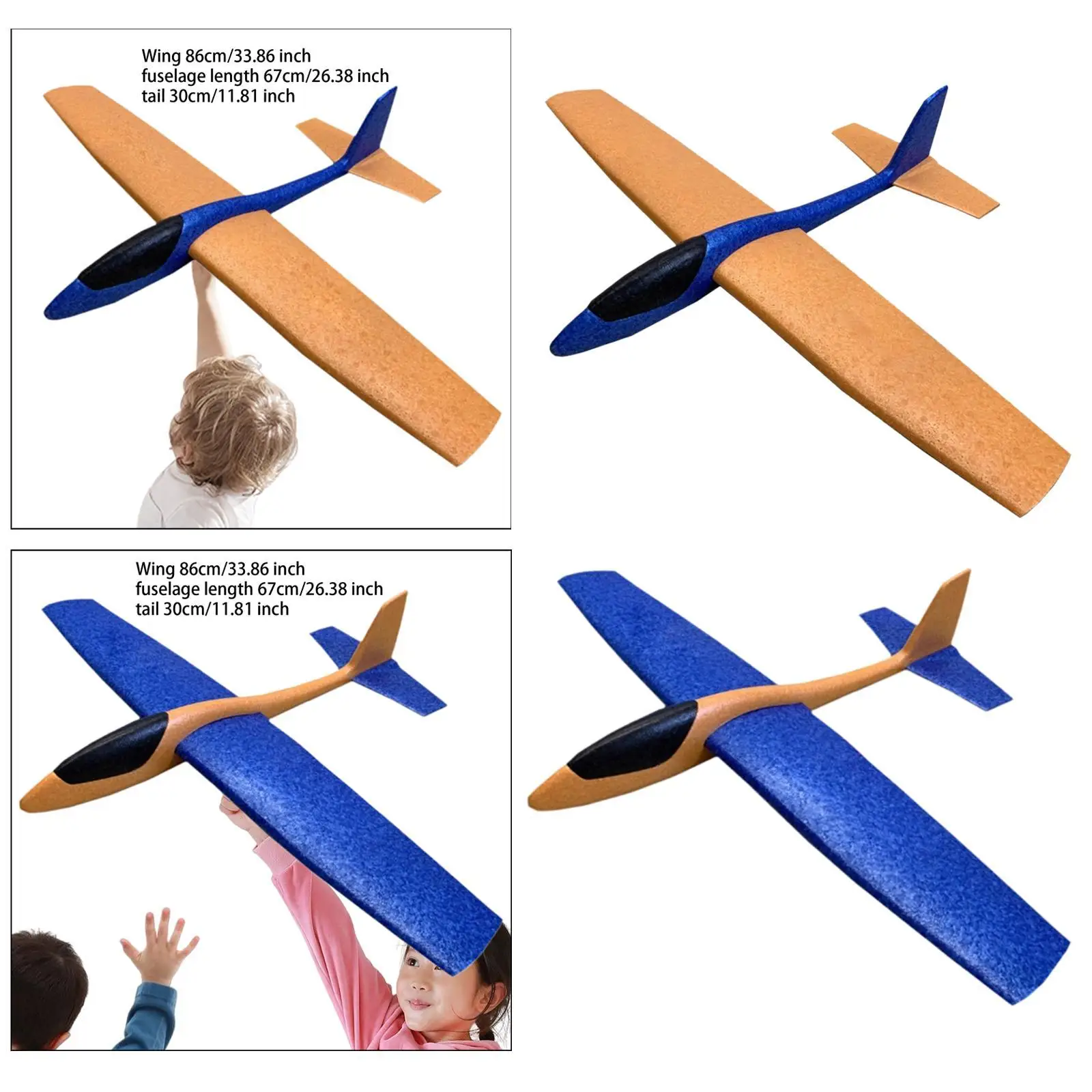 Planeur RC 86cm Mousse EPP Lance-main Jouet Volant