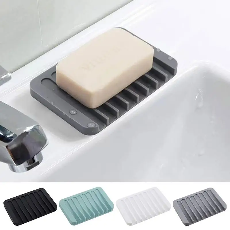 1pc Plastic Wall Mounted Soap Dish, Modern Color Block Double Layer Soap  Dish Holder For Bathroom