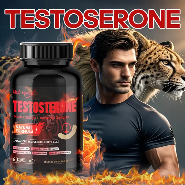 6114-5ca7da.jpg Quit mood Men's Testosterone Capsules | 100mg Maca & 50mg Shilajit & More | Hormone Balance & Stamina Enhancer – 60 Capsules