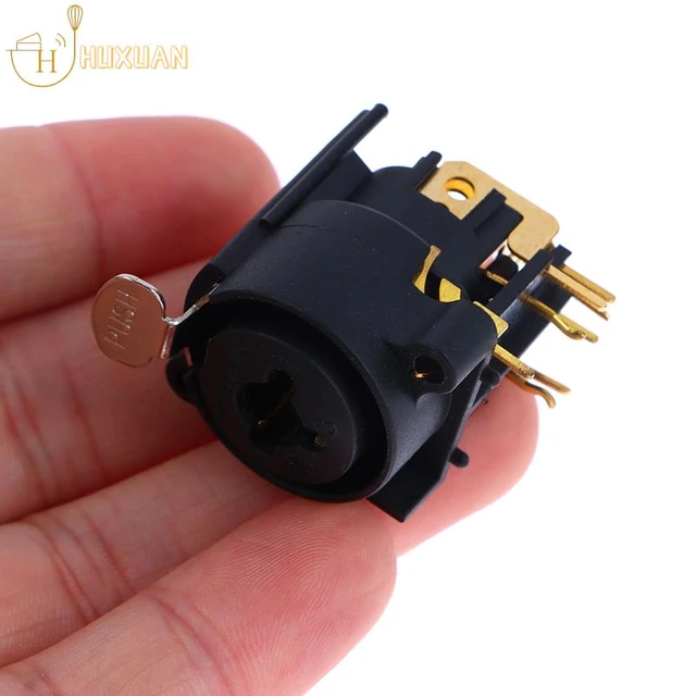 1pc 6.35mm Combo XLR Jack Connector,Panel Mount Chassis Connector for  Microphone/MIC/Audio/Video