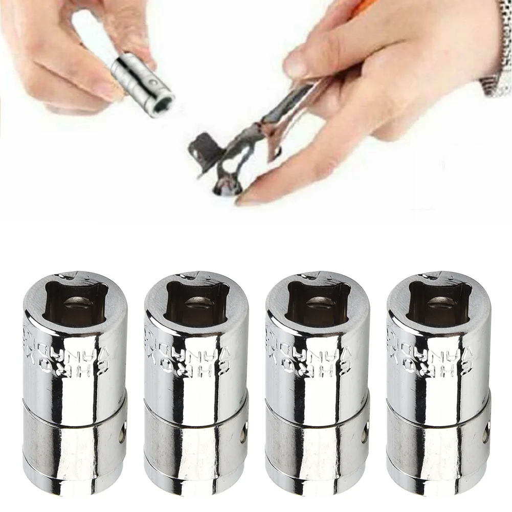 Lot De 6 Adaptateurs Douille Vers Embout Hex 1/4 – Pour Clé 1/2, 3/8, 1/4 – Changement Rapide, Acier Chrome-Molybdène