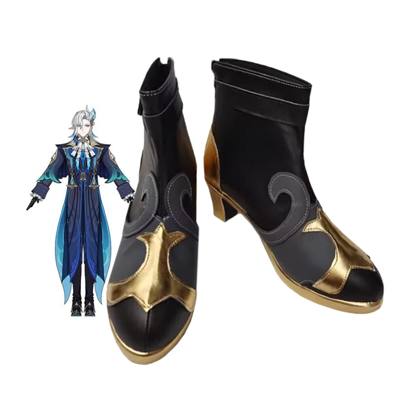 

Game Cosplay Boots Genshin Impact Neuvillette Shoes Customized Halloween Party Props In Large Sizes For Both Men And Women