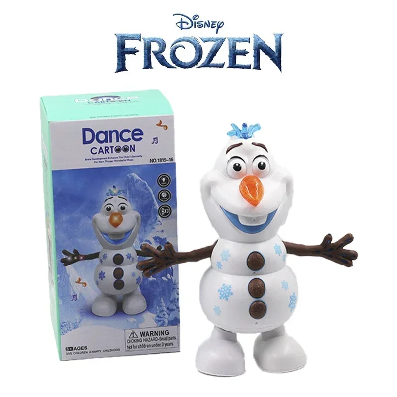 Disney Movie Anime Figure Frozen Olaf Action Figure Dance Doll Olaf Electric Toy With Music Kids Gifts Children's Xms Gift