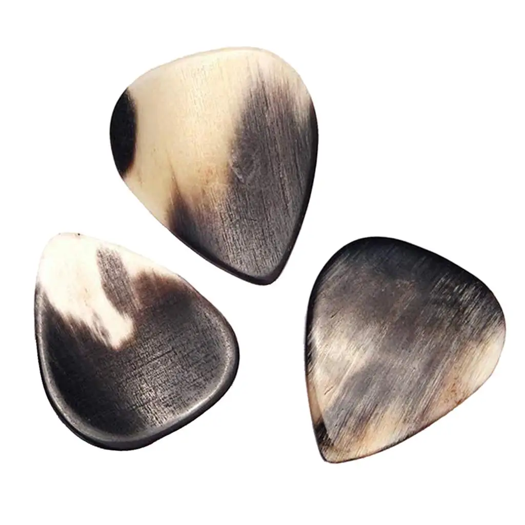 3pcs alo Horn Folk Guitar Pick Plectrums Set for Acoustic Guitar