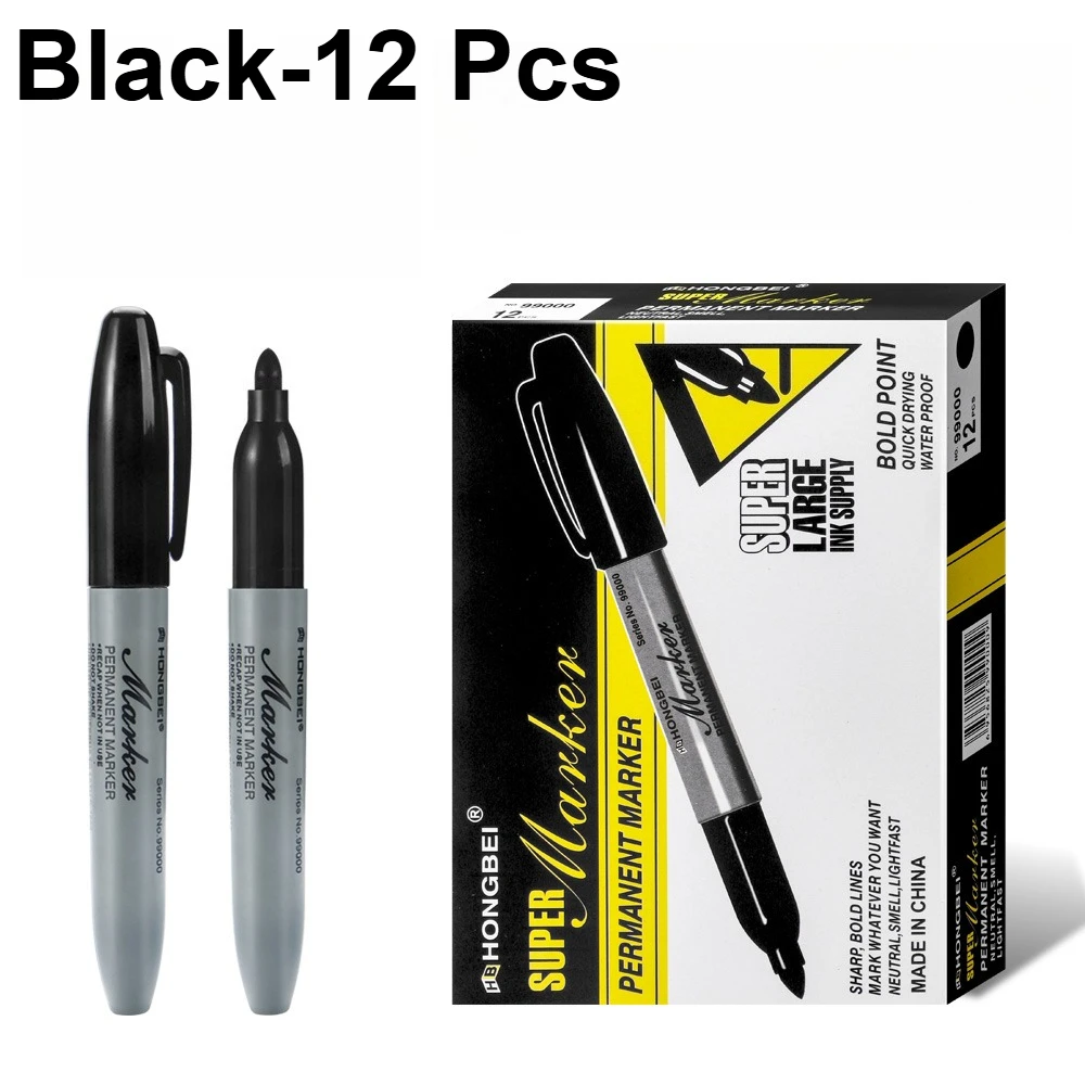 Multi-Pack Fine Tip Permanent Paint Markers - Waterproof & Quick Drying