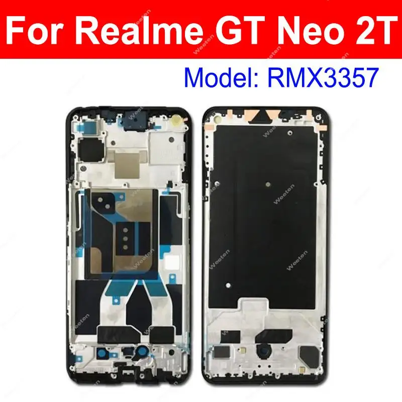 리얼미 GT2 GT NEO 2 2T 3 GT 마스터 5G용 LCD 전면 프레임 하우징 커버, 전면 LCD 스크린 프레임 베젤 부품