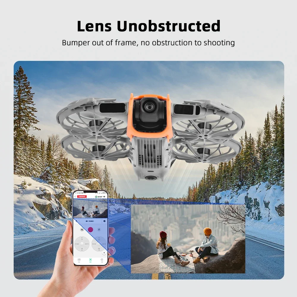 Pare-chocs Protection Drone DJI Neo 2 ABS Orange/Gris
