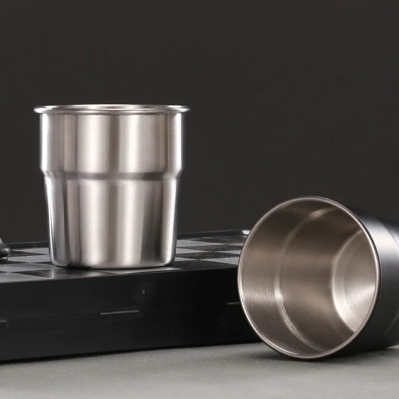 Black 304 Stainless Steel Cup Beer Mug 300ml Outdoor Camping Metal Tea Coffee Cups Wholesale Free Customization Logo Name Gift 1 undefined