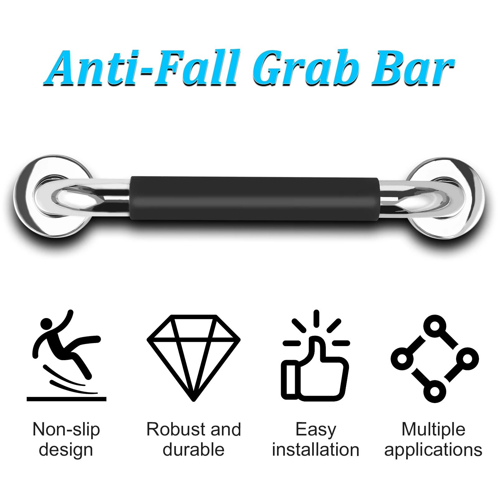 Stainless Steel Bathroom Grab Bar Anti Slip Shower Handle