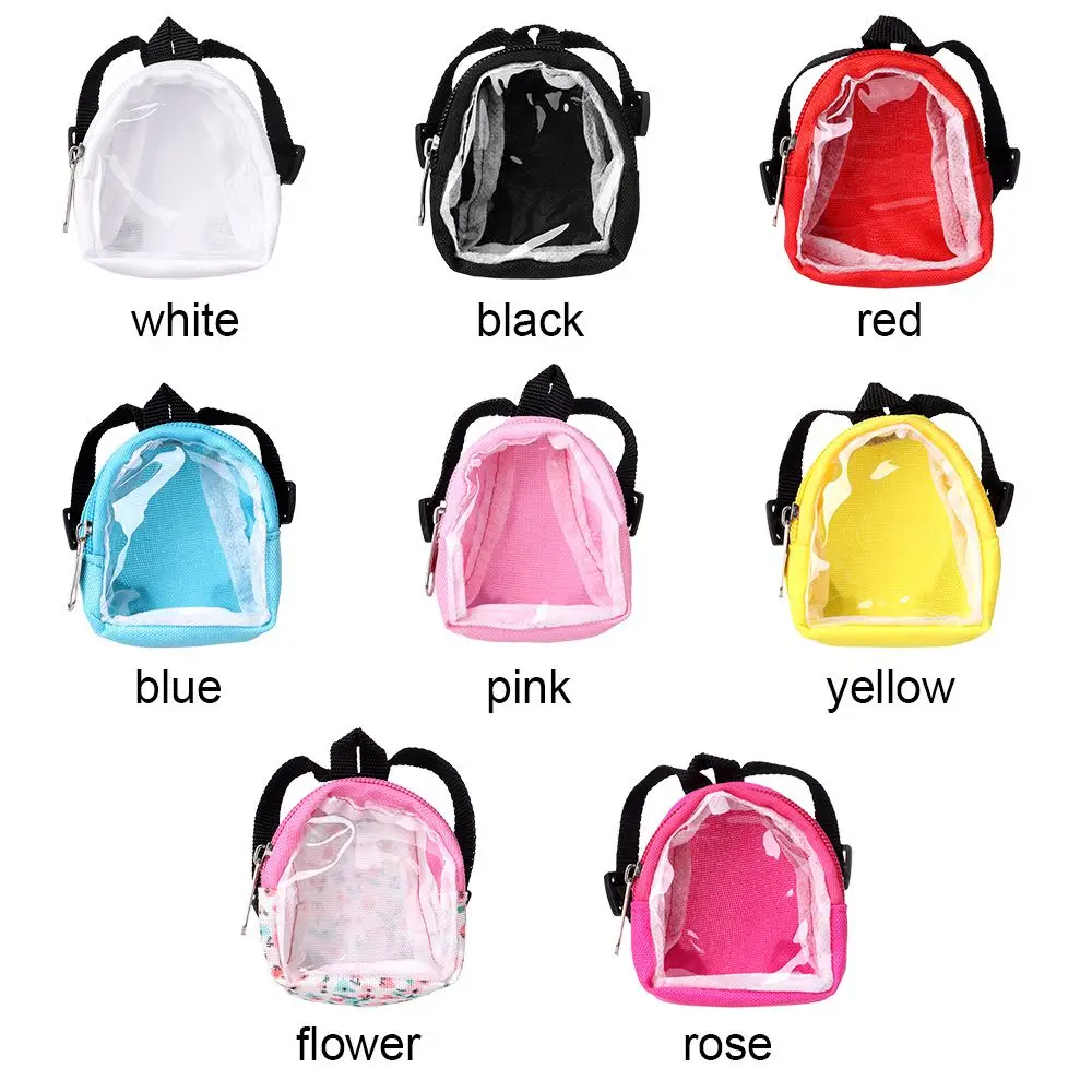 PVC Mini Bag 1/6 Doll suit 15-20cm Doll Transparent Backpack Kids Gifts Children Toys Doll Backpack Bag Accessories