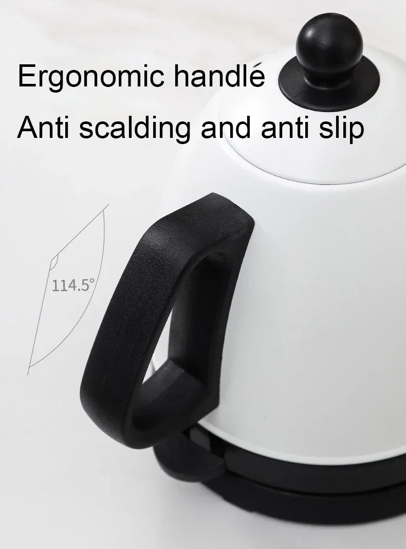 Description Picture 6 of itemStainlesss Steel Electric Kettle Hand Drip Coffee Thin 800ml Long Mouth Gooseneck Hot Water Cooker Boiler Boiling Tea Pot Heater