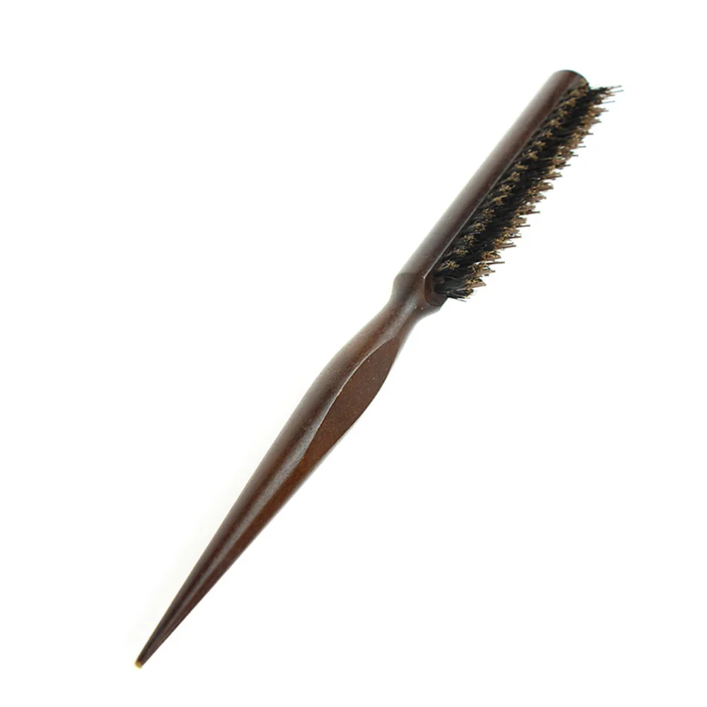 

Eco Friendly Hair Brush Wooden Handle Comb Bristle Hairdressing Barber Tool for Home and Salon