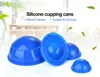 12Pcs/Set Strong Suction Vacuum Cupping Chinese Therapy Silicone Anti Cellulite Cans Body Massager Slimming Tools 5 Sizes Jars 6