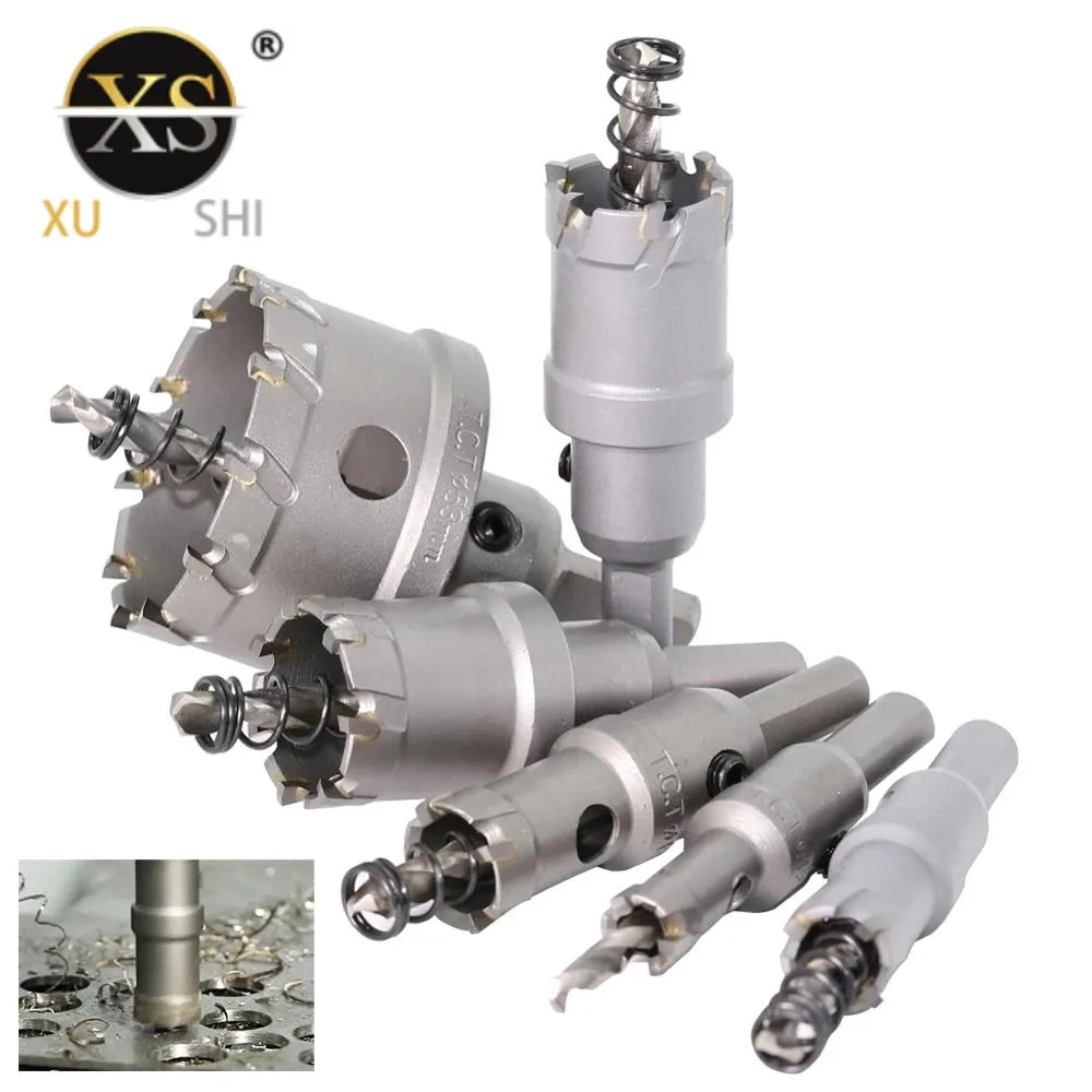 

16-80mm TCT Hole Saw Tungsten Carbide Drill Bits Cobalt Cutter Stainless Steel Plate Iron Metal Drilling Cutting