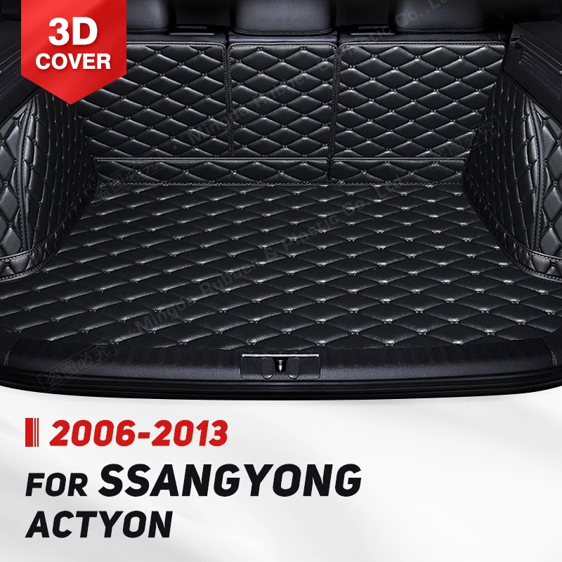 

Auto Full Coverage Trunk Mat For Ssangyong ActYon 2006-2013 12 11 10 09 08 07 Car Boot Cover Pad Interior Protector Accessories